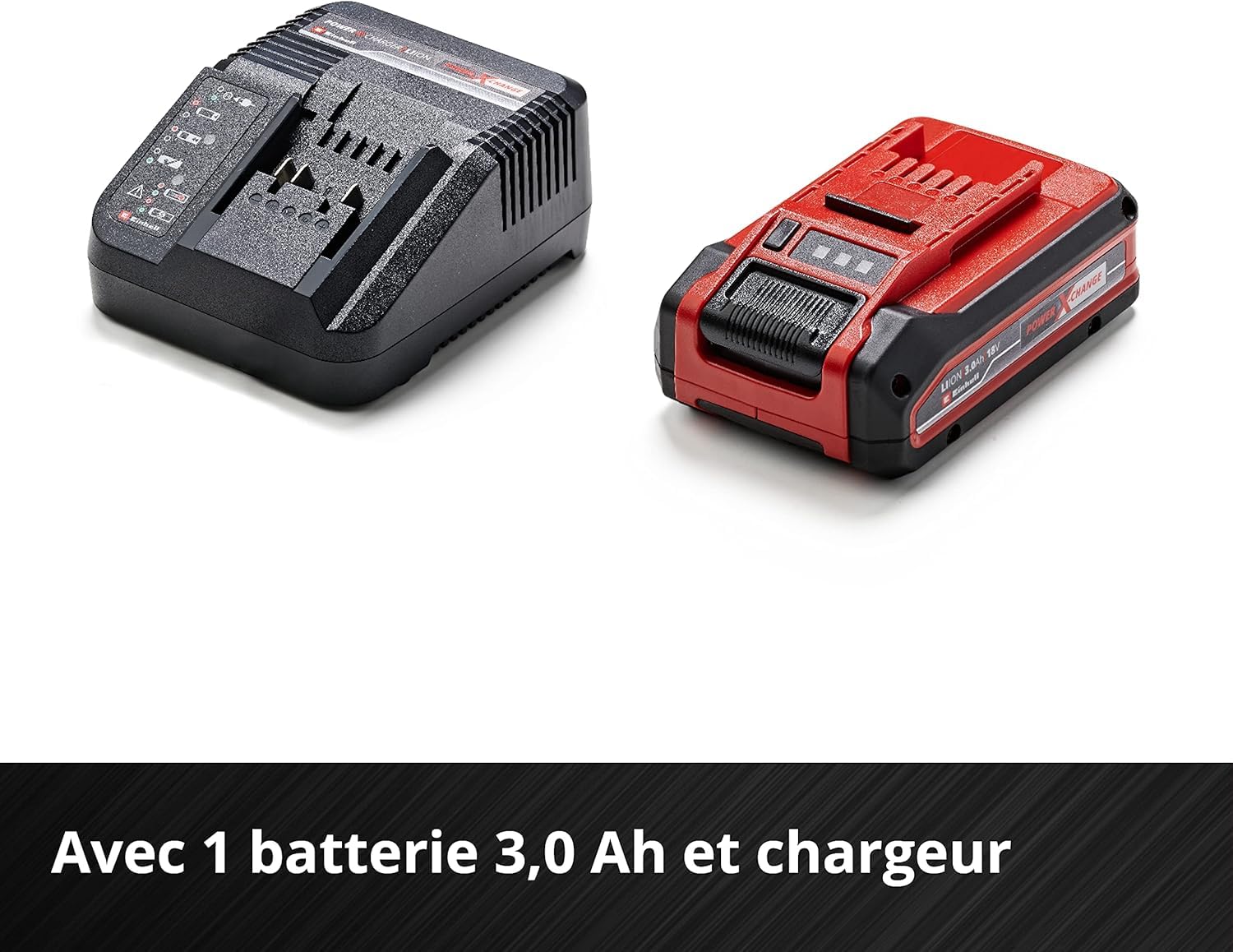 Einhell Tondeuse à Gazon sans Fil GE-CM 18/30 Li Kit Power X-Change 18 V Largeur de Coupe 30 cm Batterie 3,0 Ah Chargeur