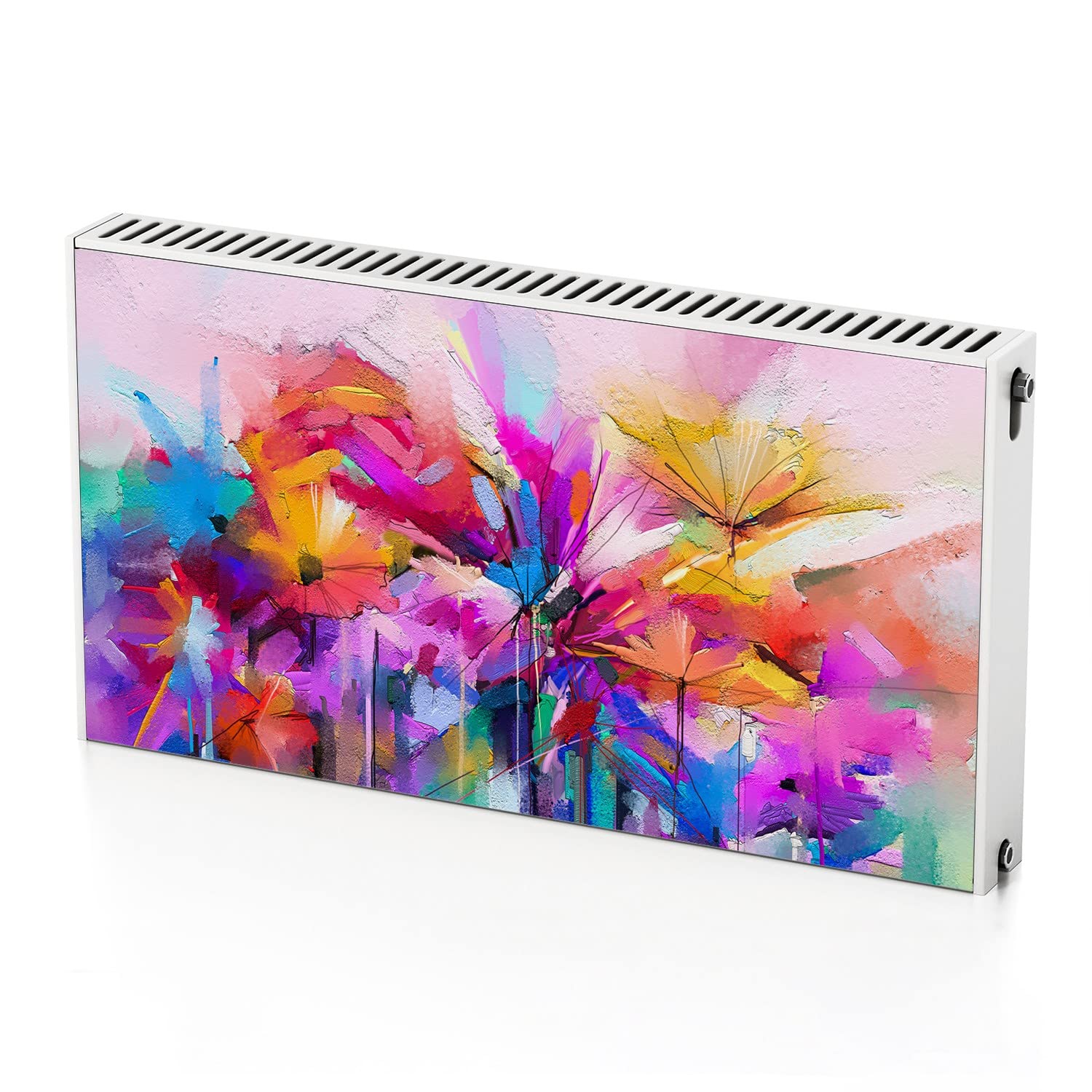 Autocollant de radiateur chauffage tapis magnétique fleurs 110x60