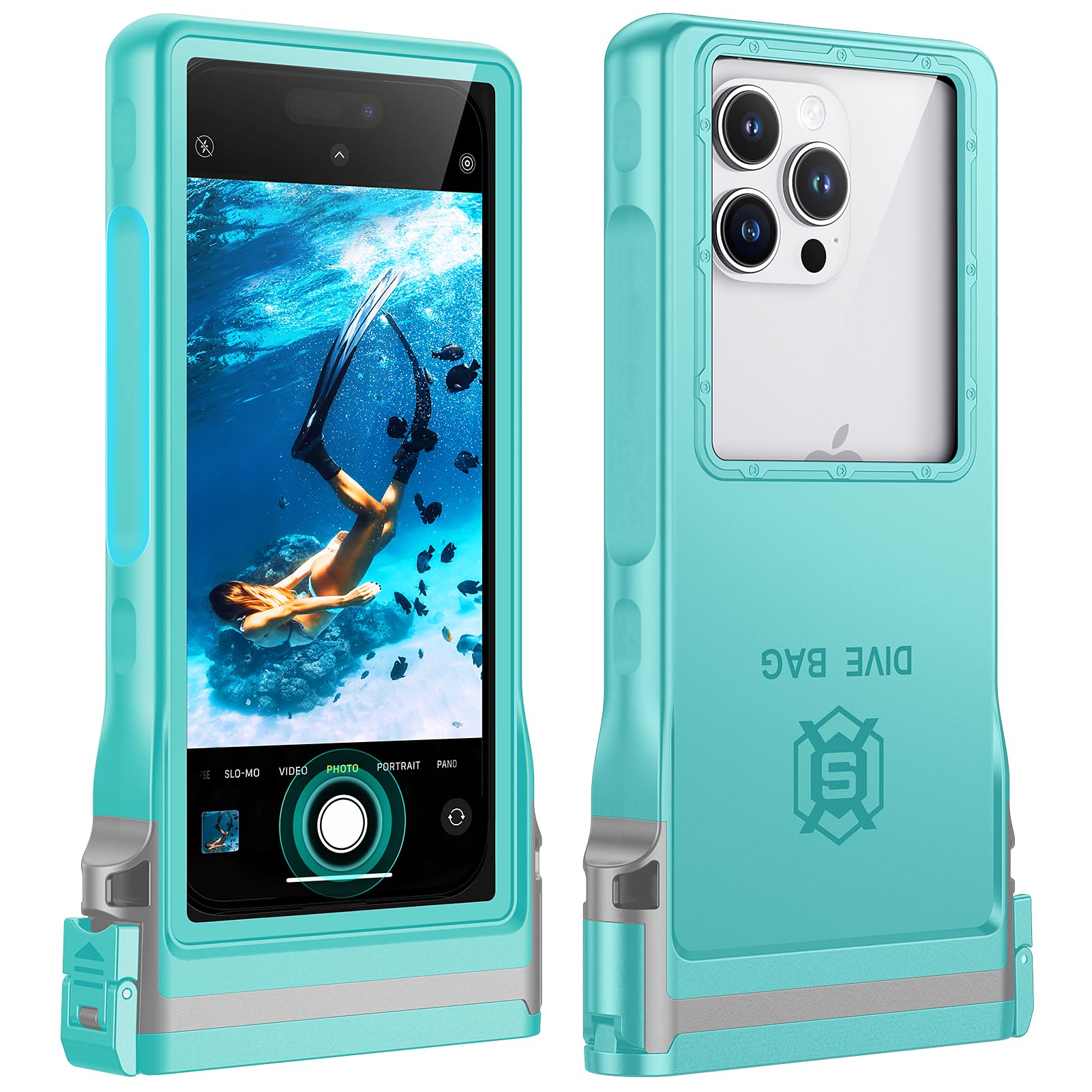 Lanhiem 15M Custodia impermeabile [Universale] IPX8 Custodia subacquea professionale per iPhone Samsung Galaxy Huawei Xiaomi Redmi Goole Pixel e smartphone 4.7-6.9'' Custodia subacquea,Blu