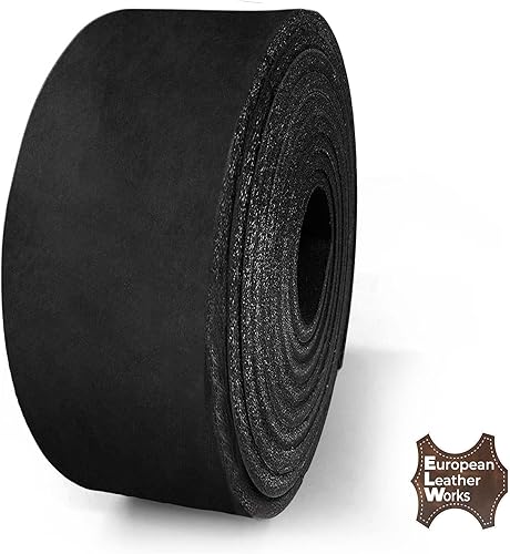 Miniatura 8 de ELW 9-10 oz (0.142-0.157 in) Latigo Cinturón de cuero Grado Correas y tiras  Tamaño 1.5"x84" (3.8x213cm)  Negro  Cuero de vaca de grano completo,