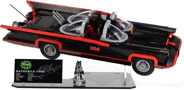 Display Stand compatible with Lego 76328 Batman The Classic TV Series Batmobile