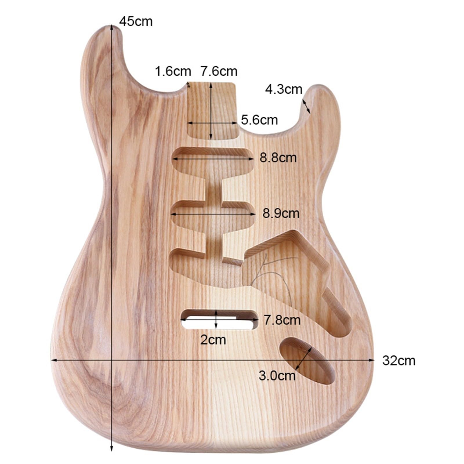 Unfinished Guitar Body Two Piece Water Bend Wood Electric Guitar Body Modified DIY Accessories Barrel