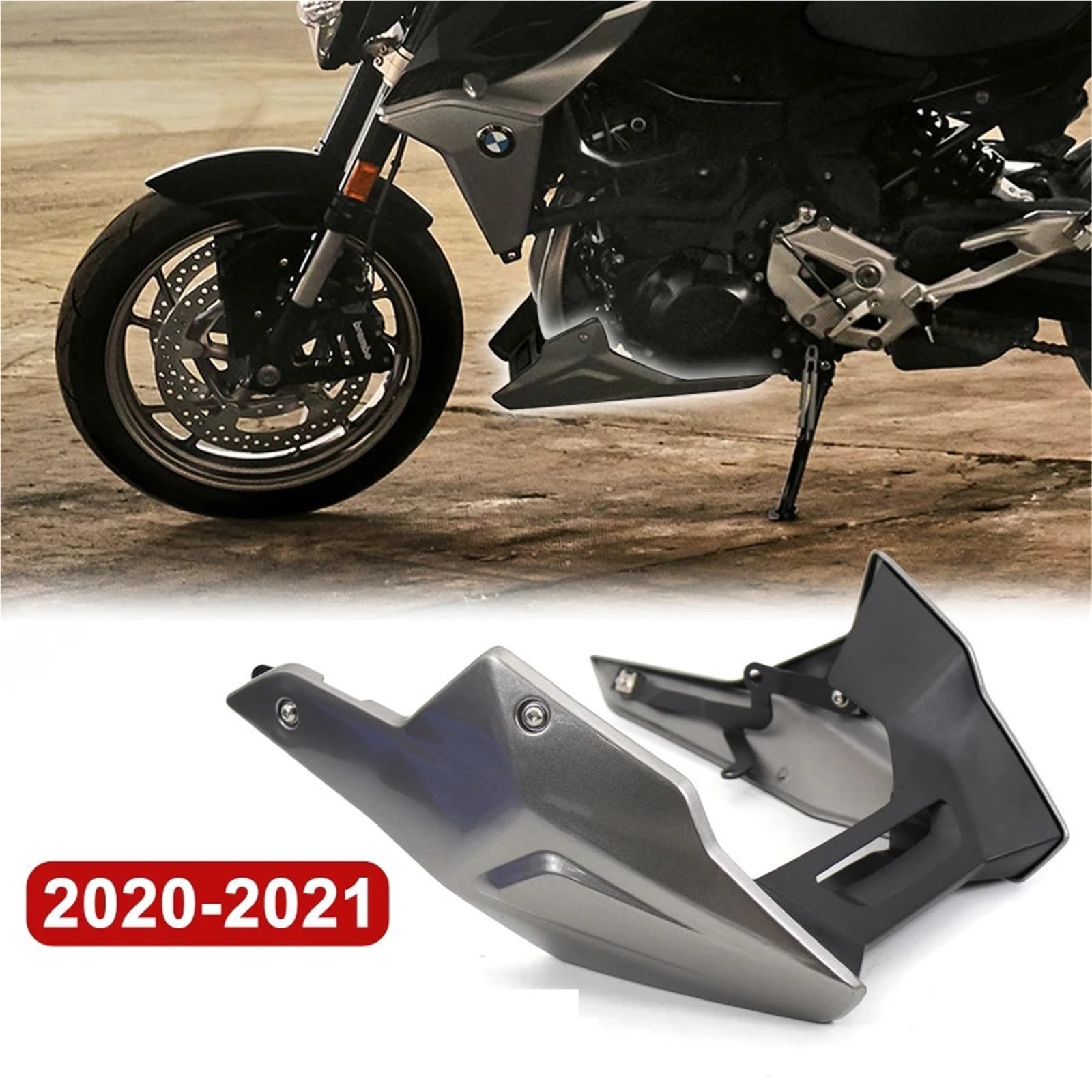 Osłona Podwozia Motocykla Do Bmw F900R F900XR 2022 2023 Osłona podwozia silnika Osłona osłony wydechu Podwozia Motocykla(Gray)