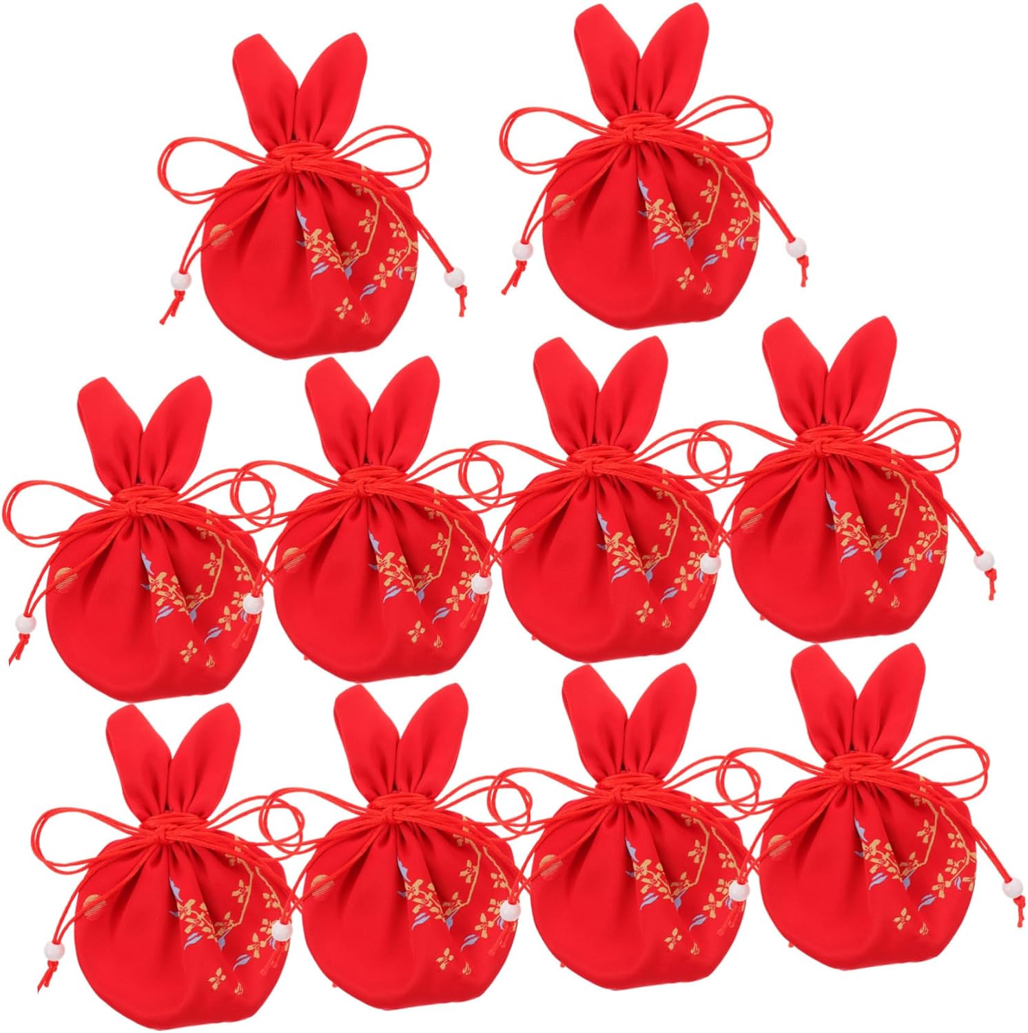 GLEAVI 10-Pack Lavender Sachets Vintage Style Empty Bags with Drawstring for Home Fragrance Scented Drawer Liners and Packaging