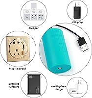 Vista 7 de Hikary Cubo de pesca de 13 litros con mini bomba de oxígeno, contenedor de transporte de peces, plegable, portátil, plegable, plegable, caja