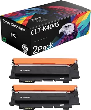 CLT-K404S CLT-C404S CLT-M404S CLT-Y404S Toner Cartridge Compatible for Samsung CLT-K404S, Reliable Performance Compatible for Samsung Xpress C430W C430 C480FN C480FW C480 C43x C48x Black 2Pack