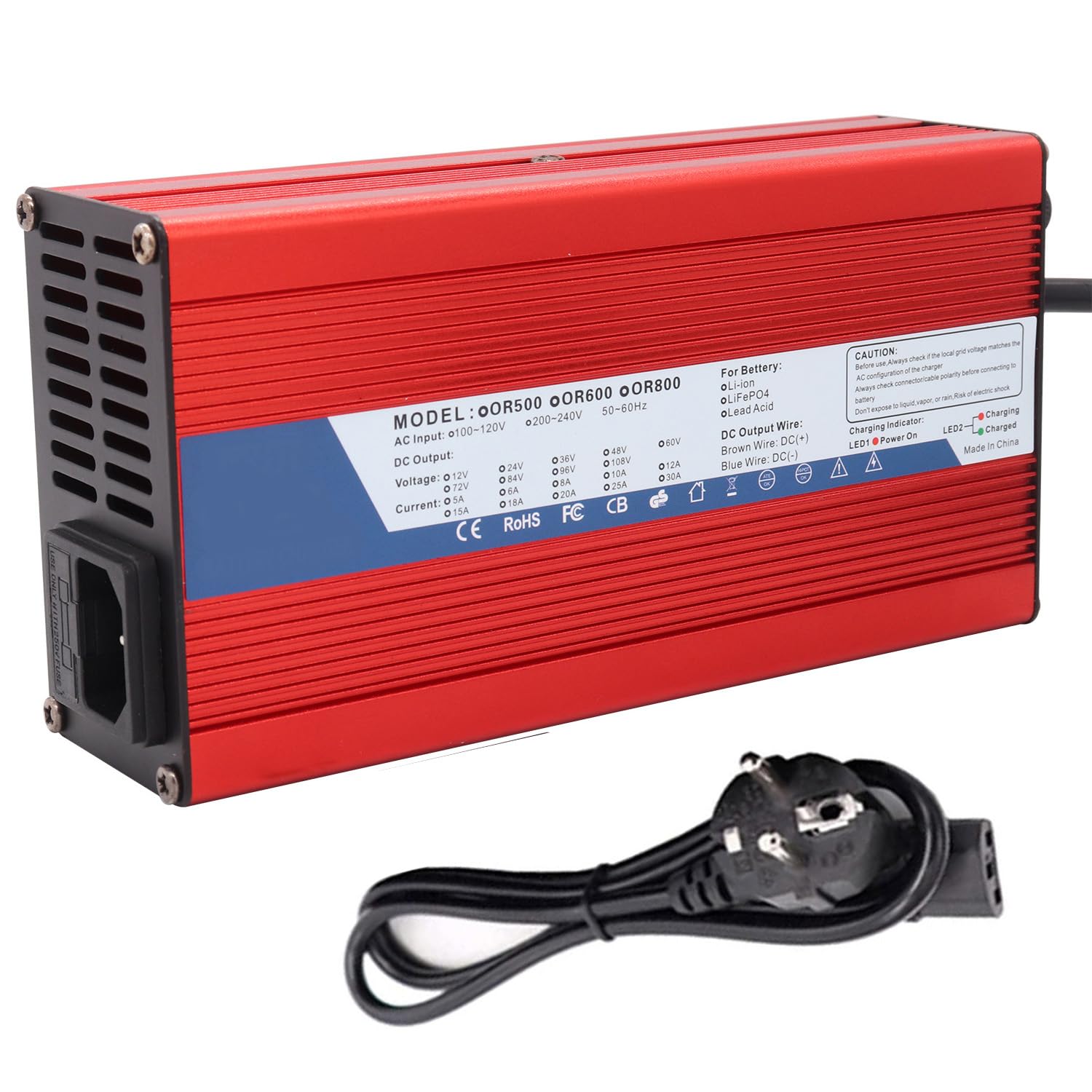 Chargeur de Batterie au Plomb 36V, 5a/6a/8a, pour voiturette de Golf, Chargeur Intelligent avec Charge de Maintien
