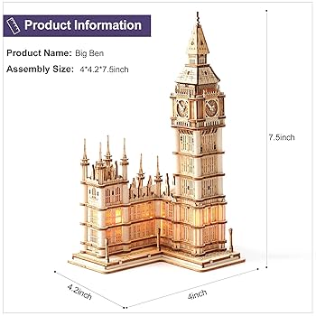 3Dパズル　BIG　BEN Amazon.com: Revell Big Ben London 3D Puzzle Building Crafts