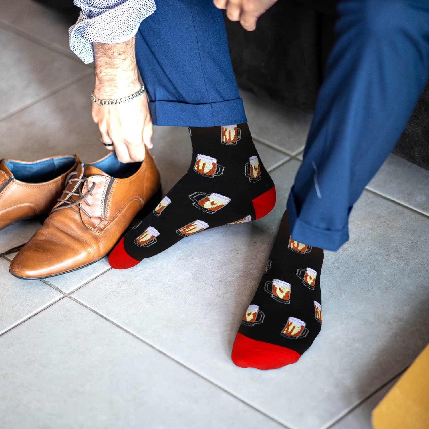 Benefeet Sox Mens Funny Crew Socks Cool Colorful Patterned Dress Socks Boys Novelty Funky Graphic Design Cotton Casual Sock - Image 3