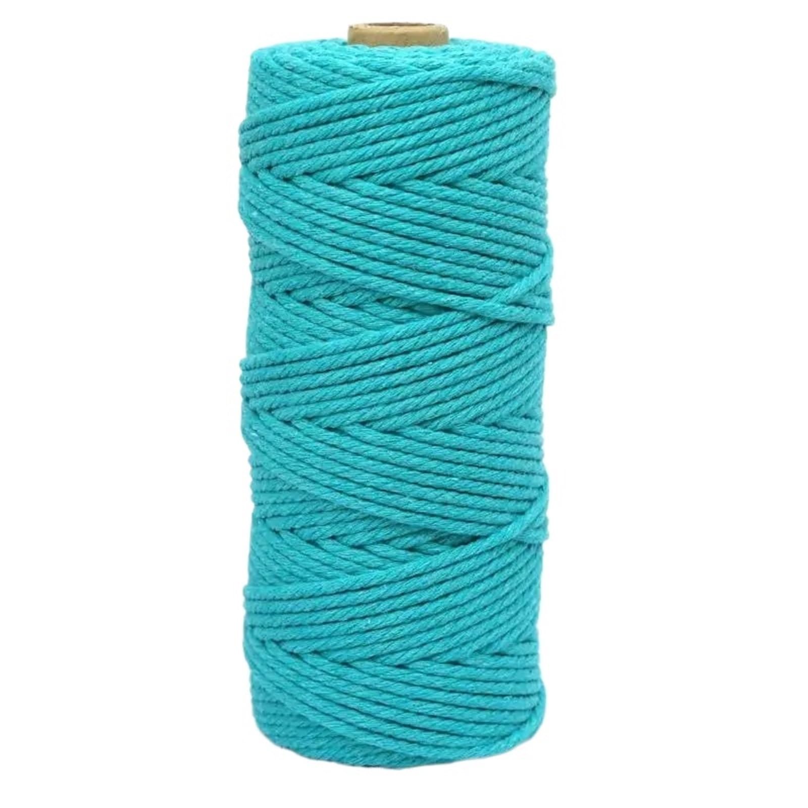 Cotton Macrame Cord 3.0mm-100m Colorful Natural Cotton Macrame Rope Cord for Wall Hanging Plant Hangers Crafts(Color24)