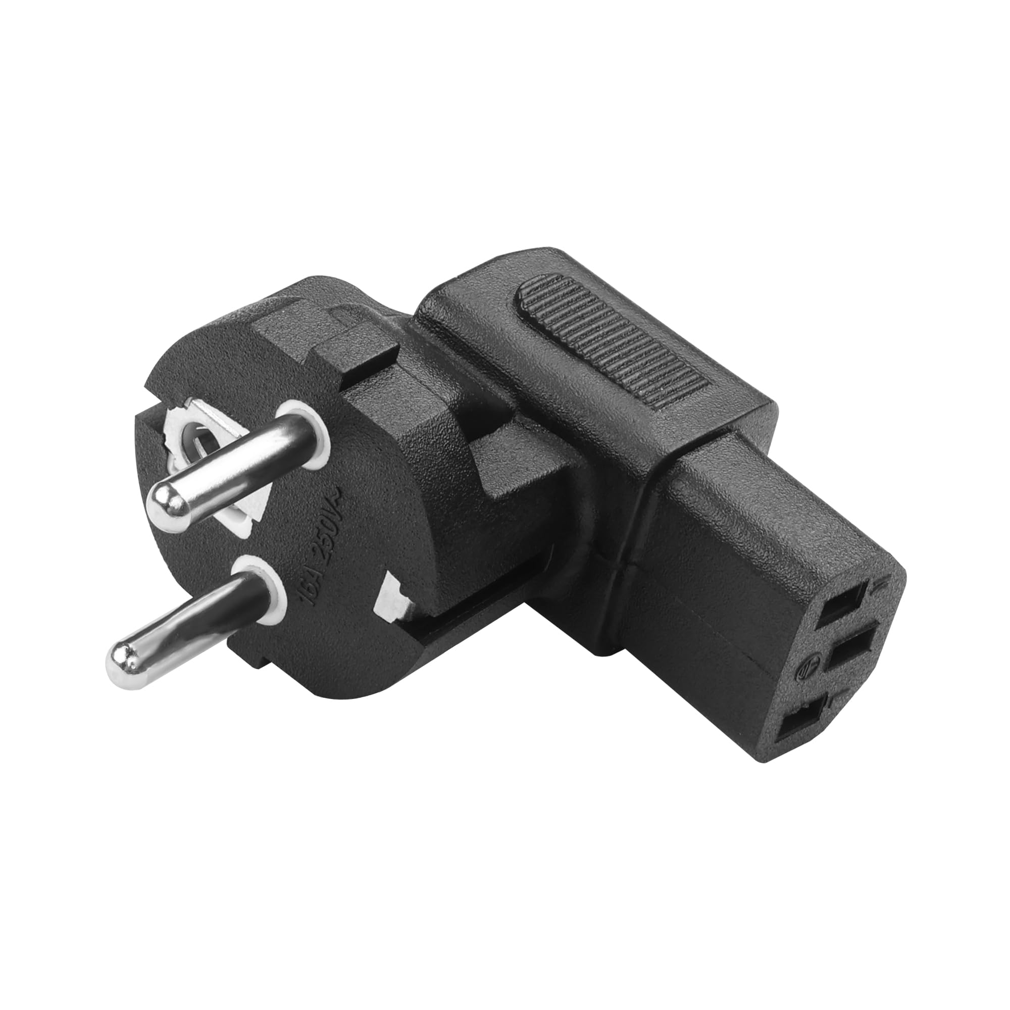 YAODHAOD Adapter Schuko na IEC c13 C5, złącze do urządzeń zimnych, złącze C5, styk ochronny do laptopa lub kabla C13, urządzeń PS3, PS4 PRO