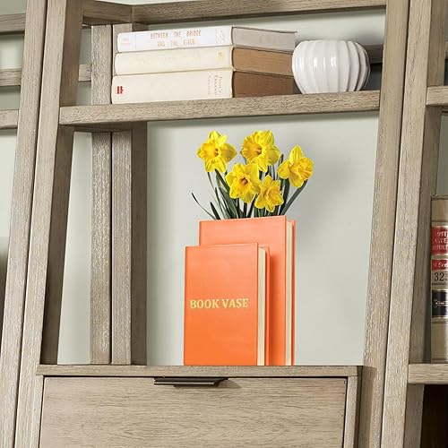 Miniatura 4 de Florero decorativo con forma de libro, jarrones de resina para decoración del hogar, dormitorio, oficina, florero único para amantes de los libros