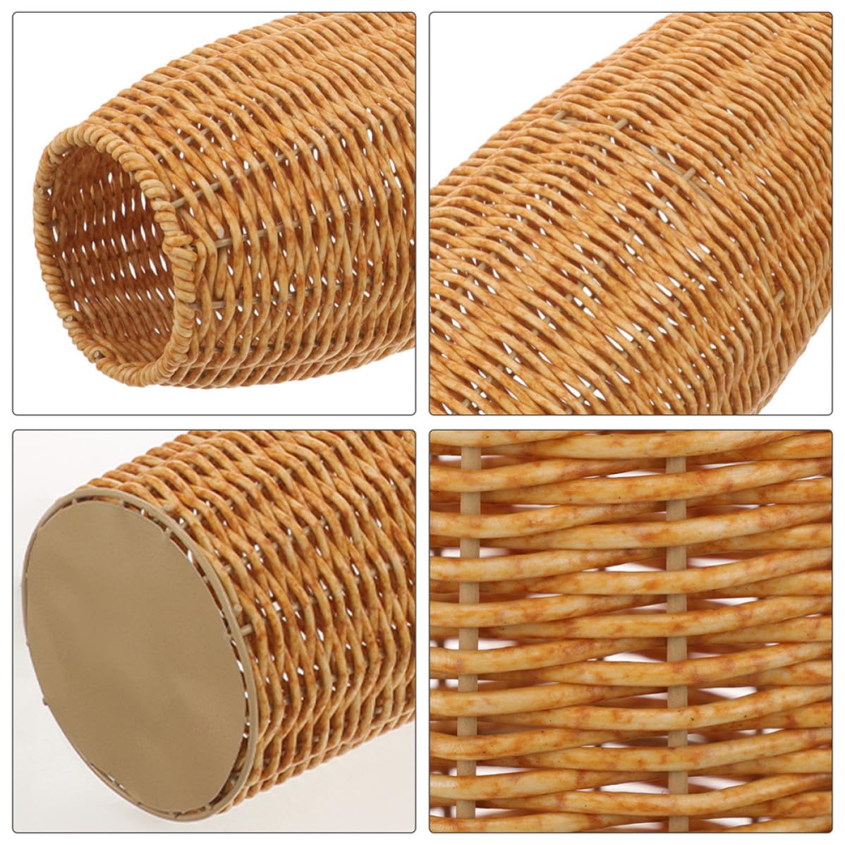 SECFOU Jarrones Decorativos Grandes de Plástico Marrón para Suelo, 2 Piezas, Estilo Rústico y Elegante, Ideales para Decoración de Mesa y Arreglos de Flores Artificiales