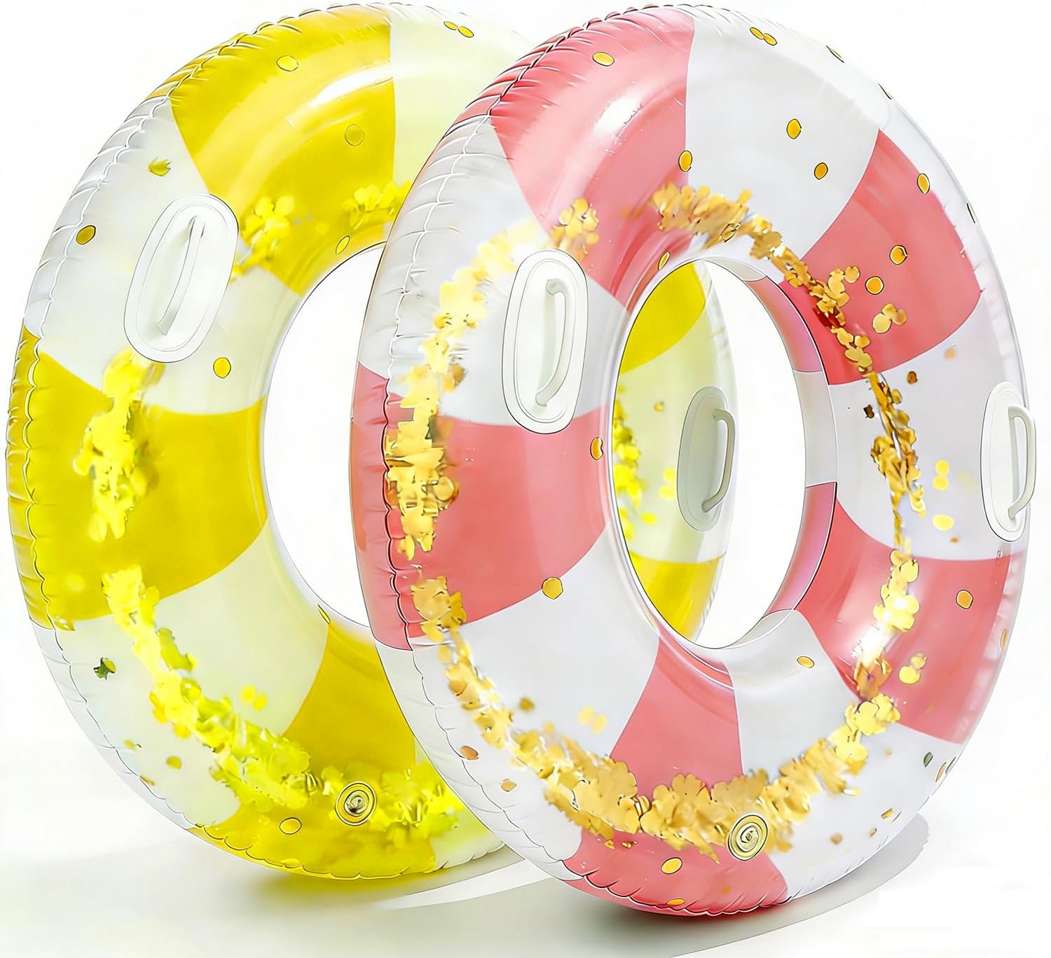 2PCS XL Inflatable Pool Float,47IN Floaties Rafts for Adults Floating Lounger Sun Tanning Big Inflatable Round Floats Cool Water Floaty Swimming Lake Beach Party