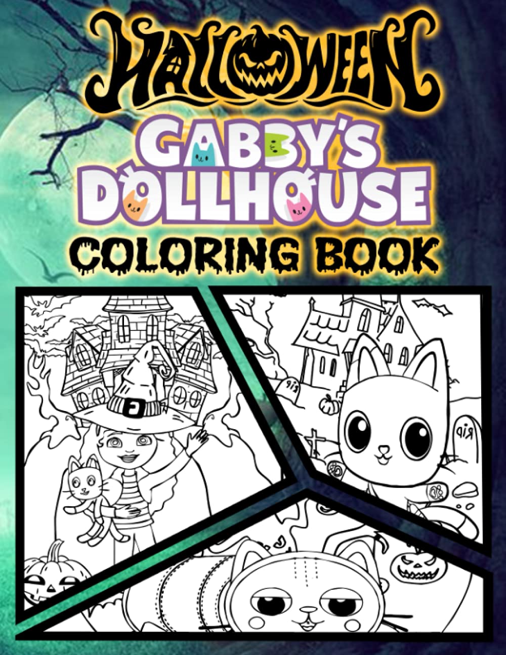 Buy Gabby's Dollhouse Halloween Coloring Book: Premium Illustration ...