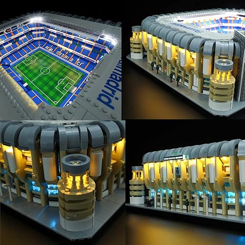 Miniatura 7 de Kit de luces LED para Lego 10299, kit de iluminación de construcción de decoración para (Real Madird Santiago bernabeu Stadium 10299) (sólo kit de
