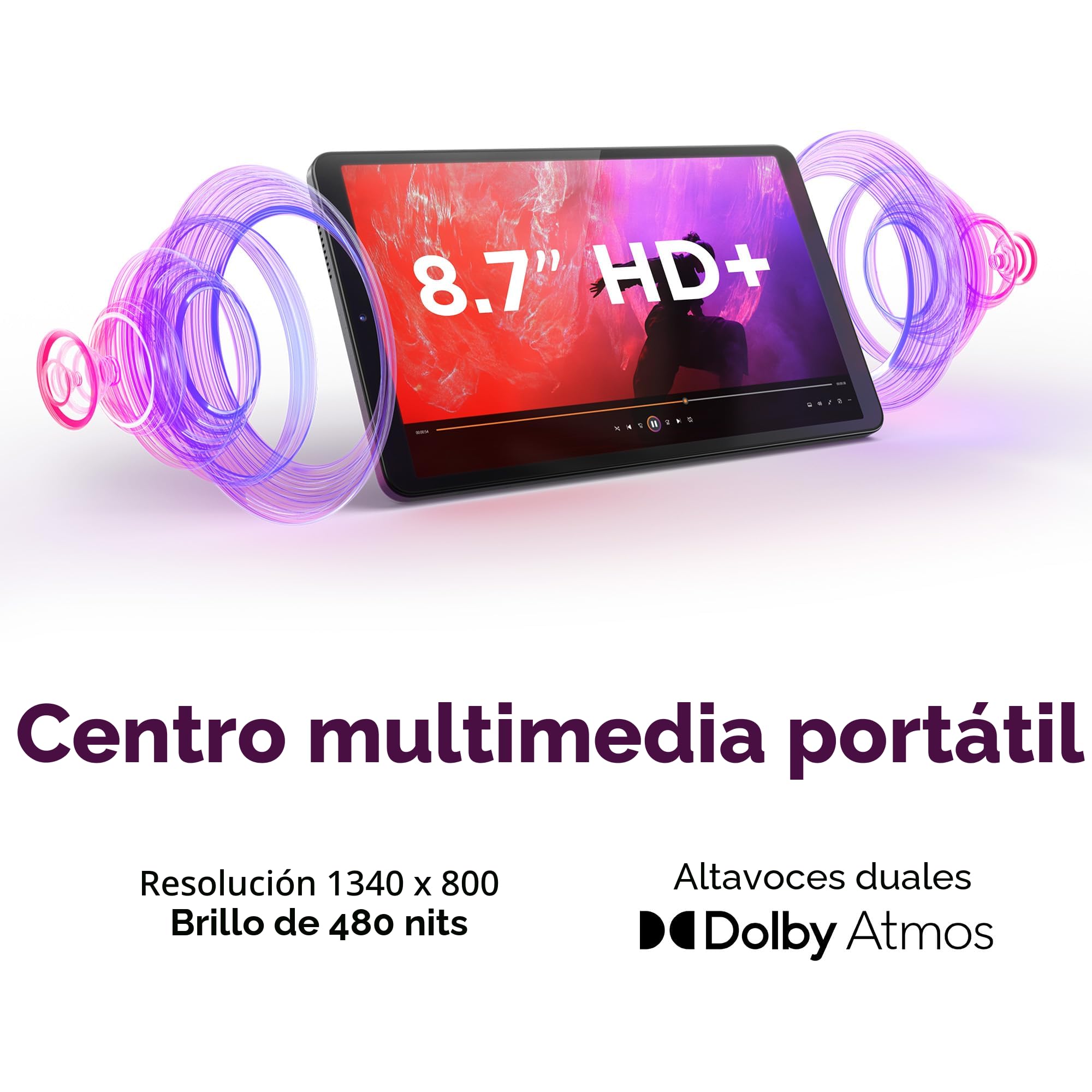 Amazon.com: Lenovo Tab One - Tableta ligera - hasta 12.5 horas de