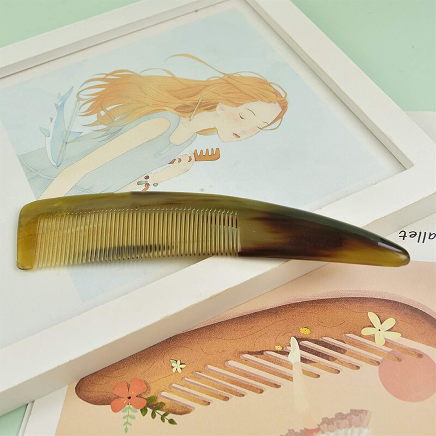 半額sale もつれをほどくブラシとヘアコームセット 快適なハンドル 帯電防止 すべての髪型のための自然な角の櫛男性と女性のための細い歯の櫛 濡れた髪 や乾いた髪に最適 Mda33 Fr