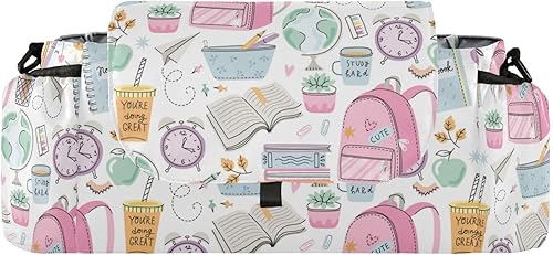 GuoChe Stroller Organizer Diaper Bag School Stationery Colorful Diaper Caddy Organizer Car With Non-Slip Shoulder Strap & Stroller Accesorios Para