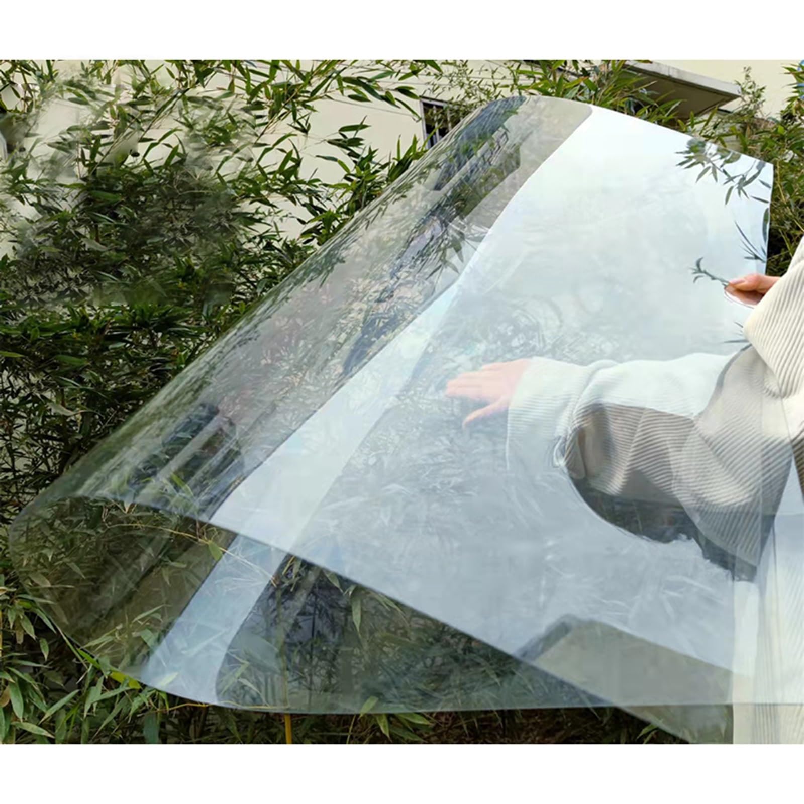 Policarbonato Laminas Hojas De Plástico Transparente Para Manualidades Flexible 1 1.4 1.6 2 MM Espesor, Cristal Transparente Para Marcos Fotos/Panel De Reemplazo Para Letreros Con Película Protectora