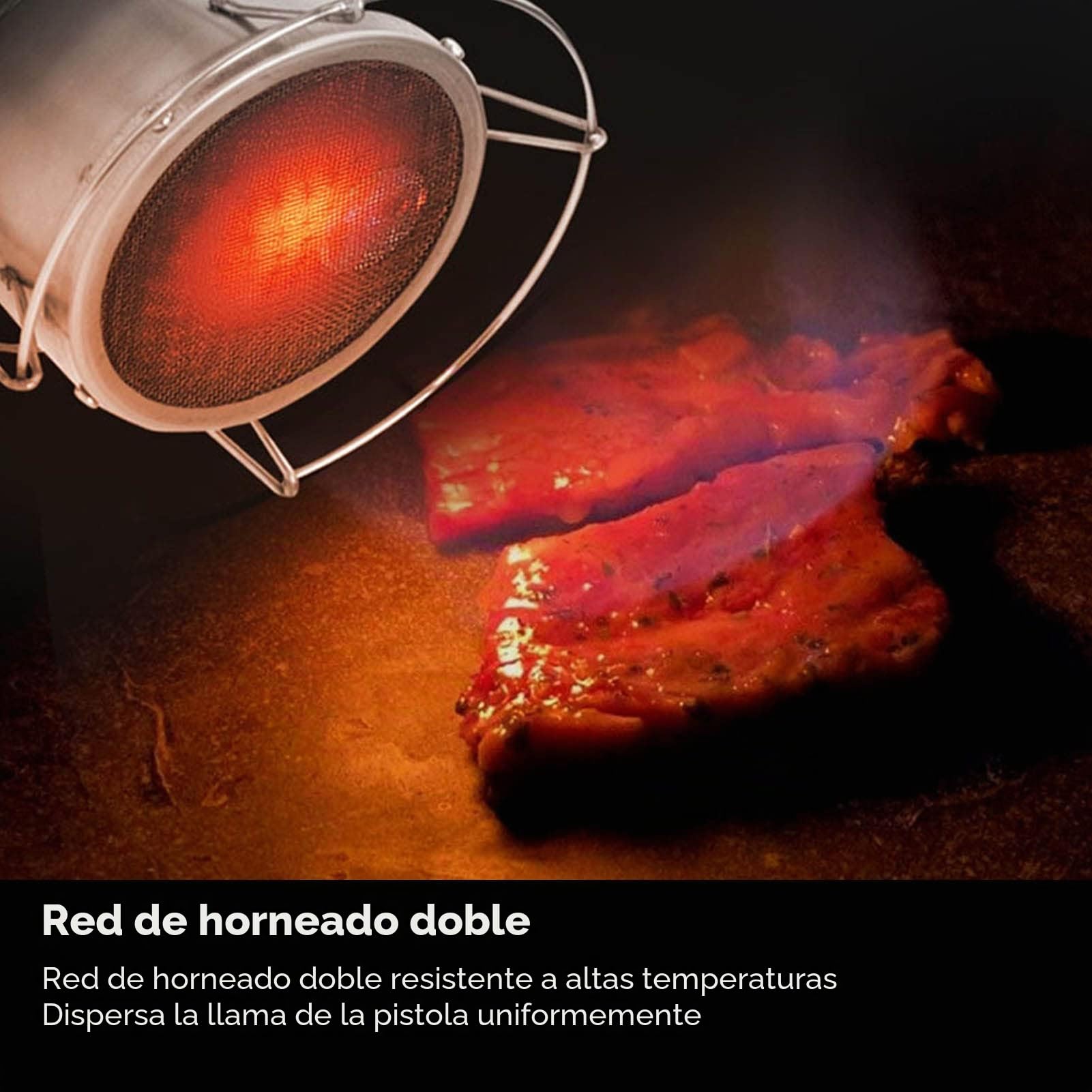 Accesorio de Antorcha Culinaria, Antorcha de Cocina de Fusión sin Humo, de Acero Inoxidable, Lanzallamas de Acero Inoxidable para el Desgaste de la Sopa, para el Hogar, Cocina BBQ