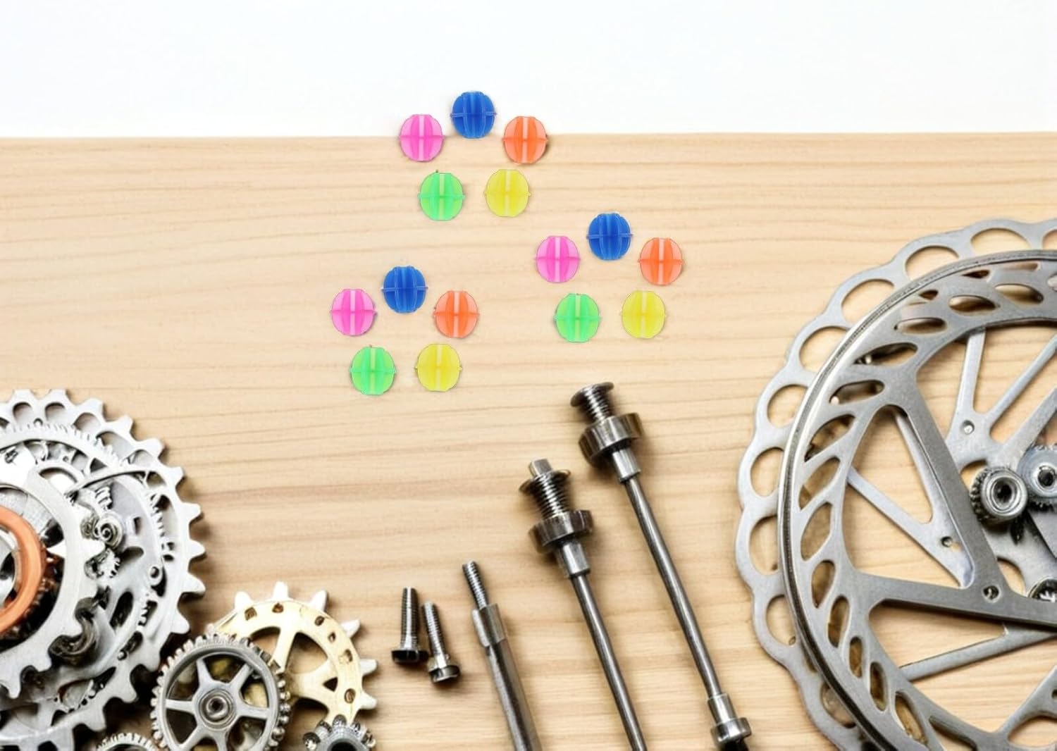 Colorful Bike Wheel Spokes Beads 36 Pieces Plastic Clips Bicycle Decorations Bike Accessories ’s Bicycle Wheels Charm for Outdoor Riding