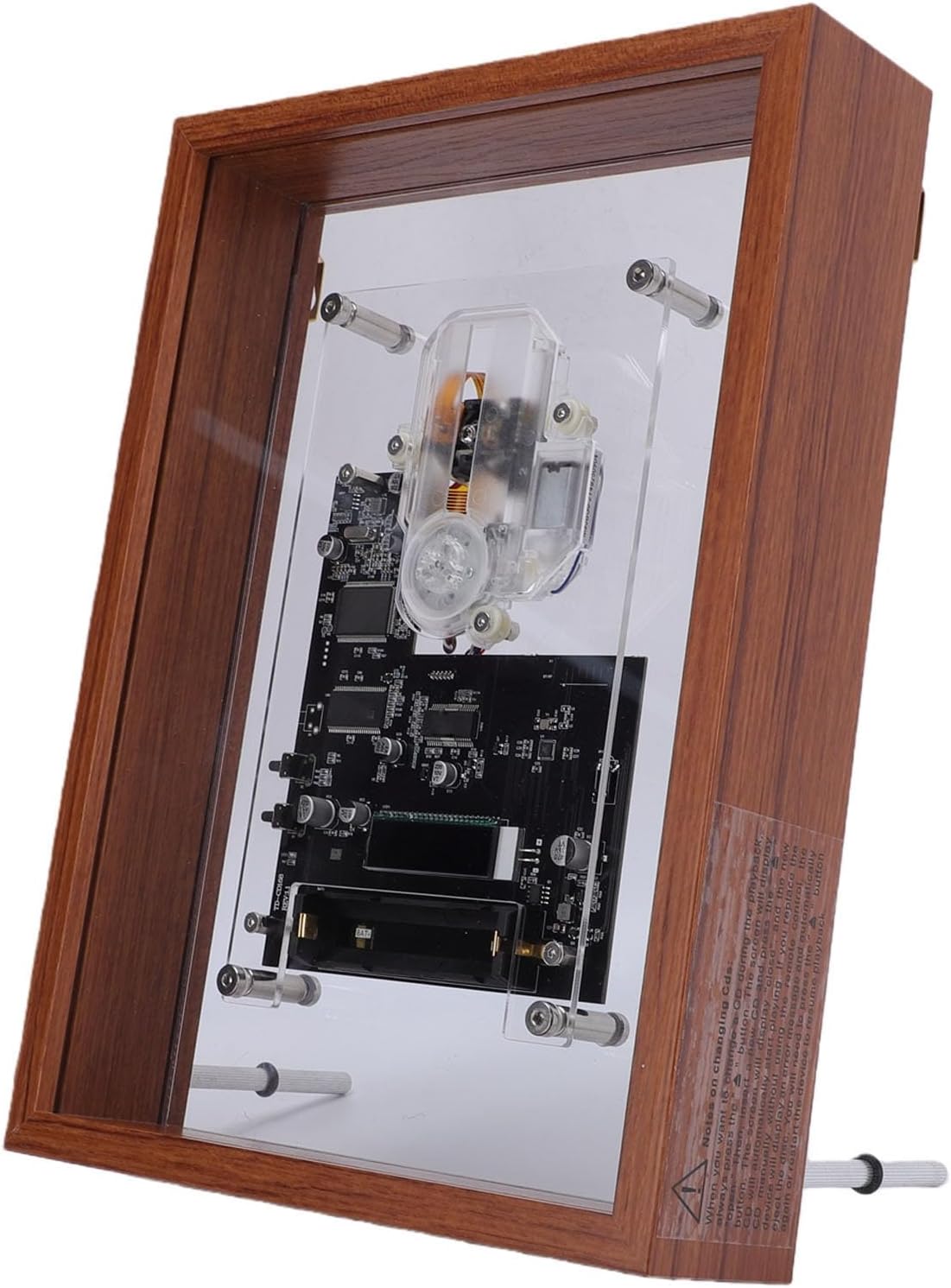 Bewinner Wall Mount CD Player Music Photo Frame, Bluetooth 5.0 CD Frame Display with AUX Input, Transparent Acrylic Player Wall Mount or Desktop, No Built in Speaker HiFi Sound