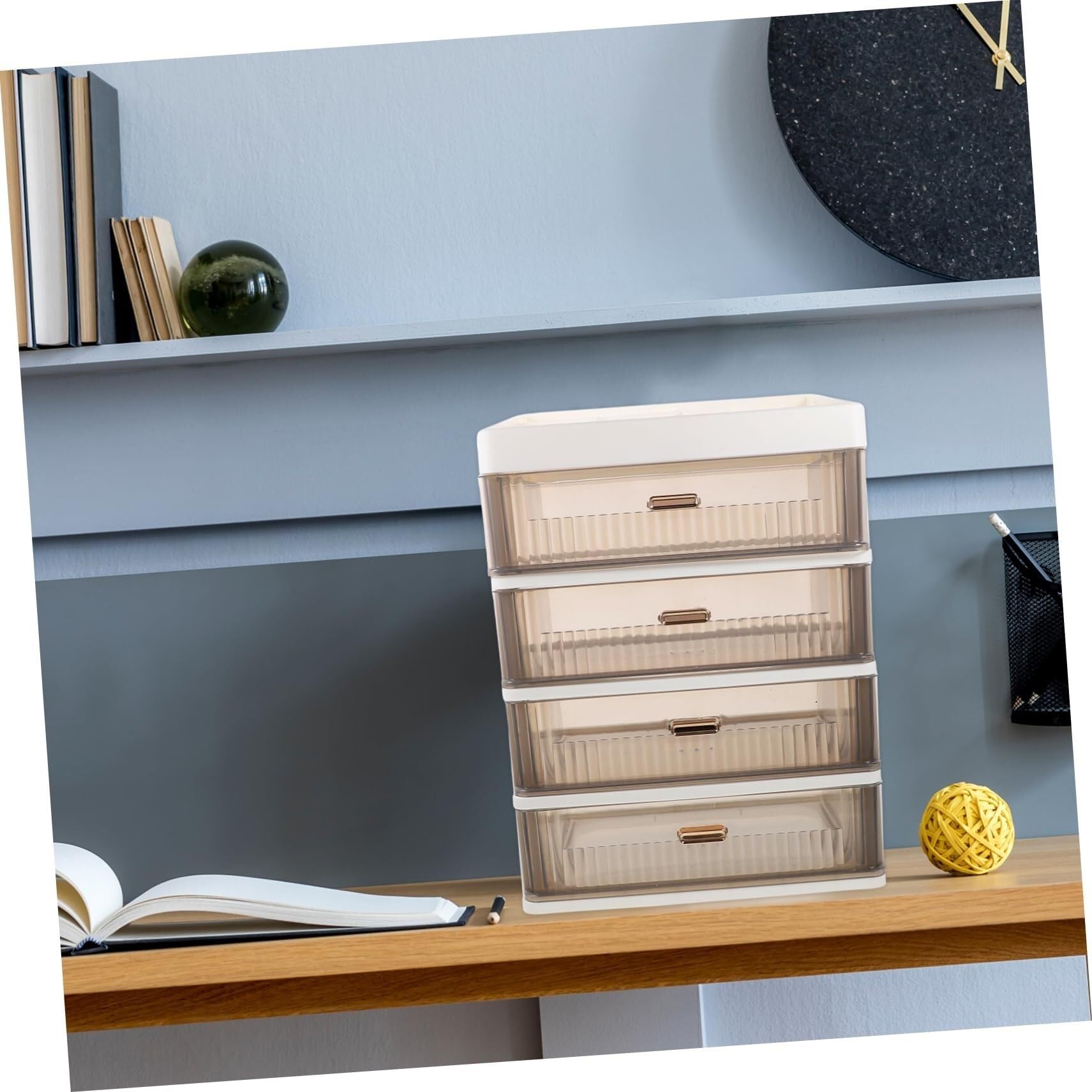 Organizer Da Scrivania Multifunzione Con Cassetti, Contenitore Trasparente For Cancelleria, Cosmetici E Accessori, Salvaspazio E Pratico For Riporre Gli Oggetti Sulla Scrivania.