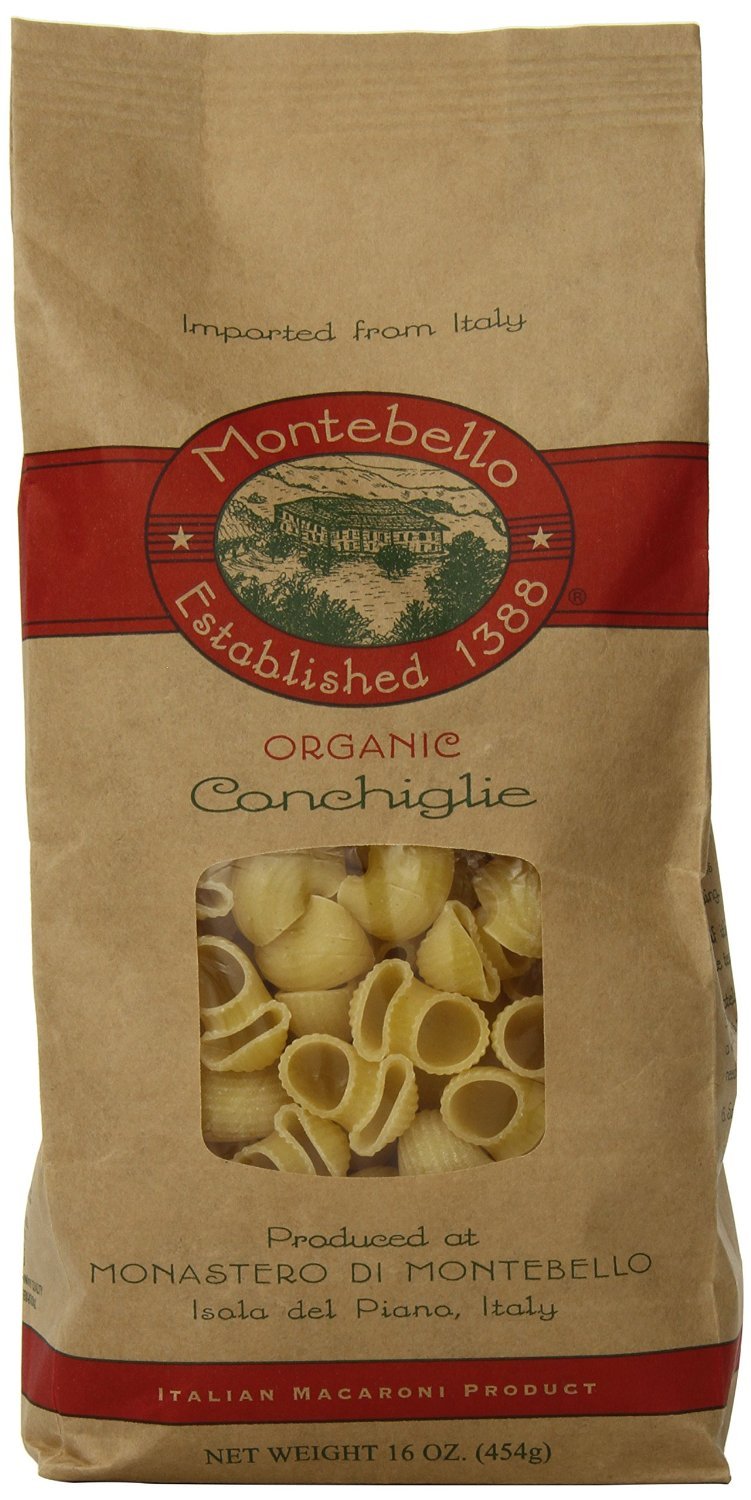 Organic Conchiglie Artisan Pasta, Non GMO, 16 Ounces (Pack Of 12)