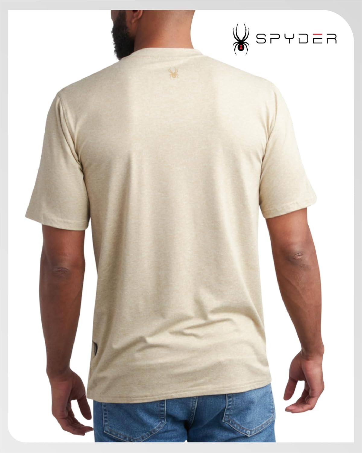 Spyder Mens T Shirt - Athletic Performance Short Sleeve Running Workout Tee - Moisture Wicking Crewneck Shirts for Men