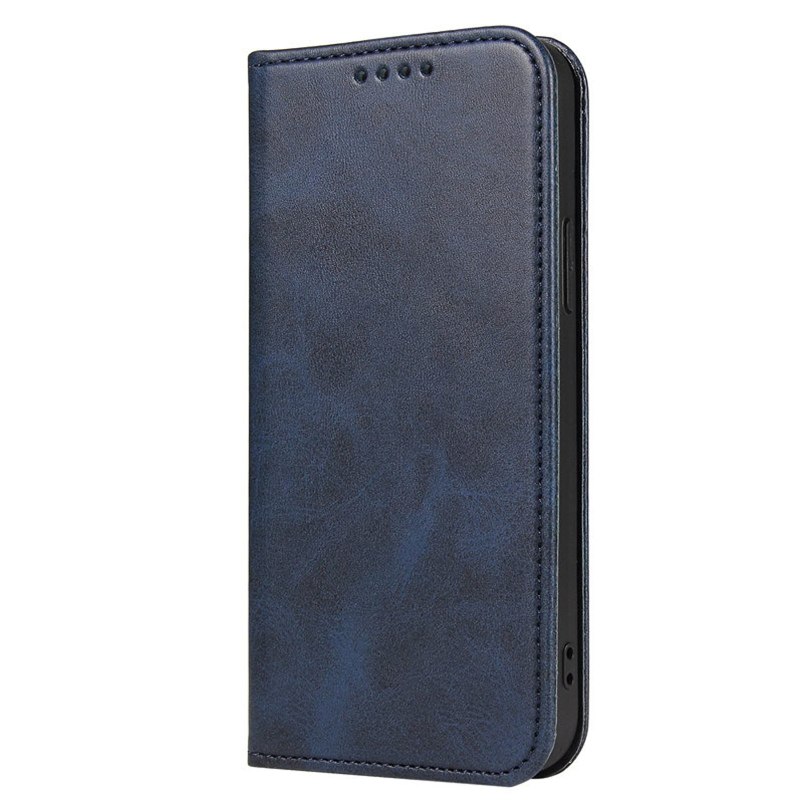 LTL Etui na telefon do iPhone 13 Mini/13/13 Pro/13 Pro Max, ręcznie robione skórzane etui z klapką z przegródkami na karty, etui na telefon, magnetyczne zamknięcie, niebieskie, 13pro 6,1"