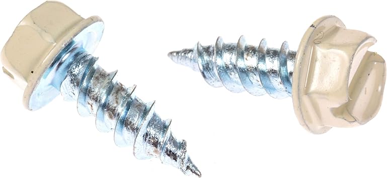 Eagle 1#8 1/2 inch 25 Count Gutter Downspout Or Sheet Metal Screws Multiple Quantities/Colors - Easy Start Sharp Tip - Zip Screws/Fasteners 25, Almond