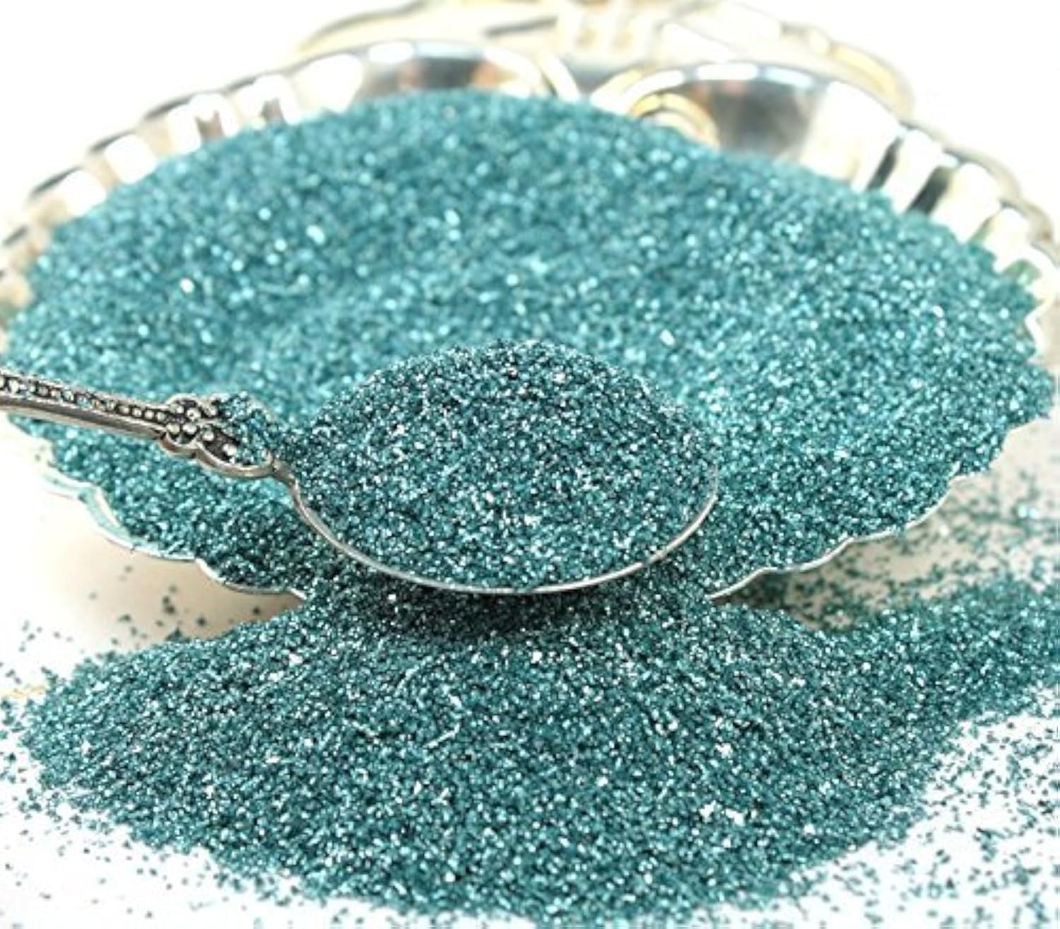 Light Blue Imported German Glass Glitter - 1 Ounce Jar - Fine 90 Grit (Most Popular Grain Size) Sparkly Glass Glitter - 311-9-291