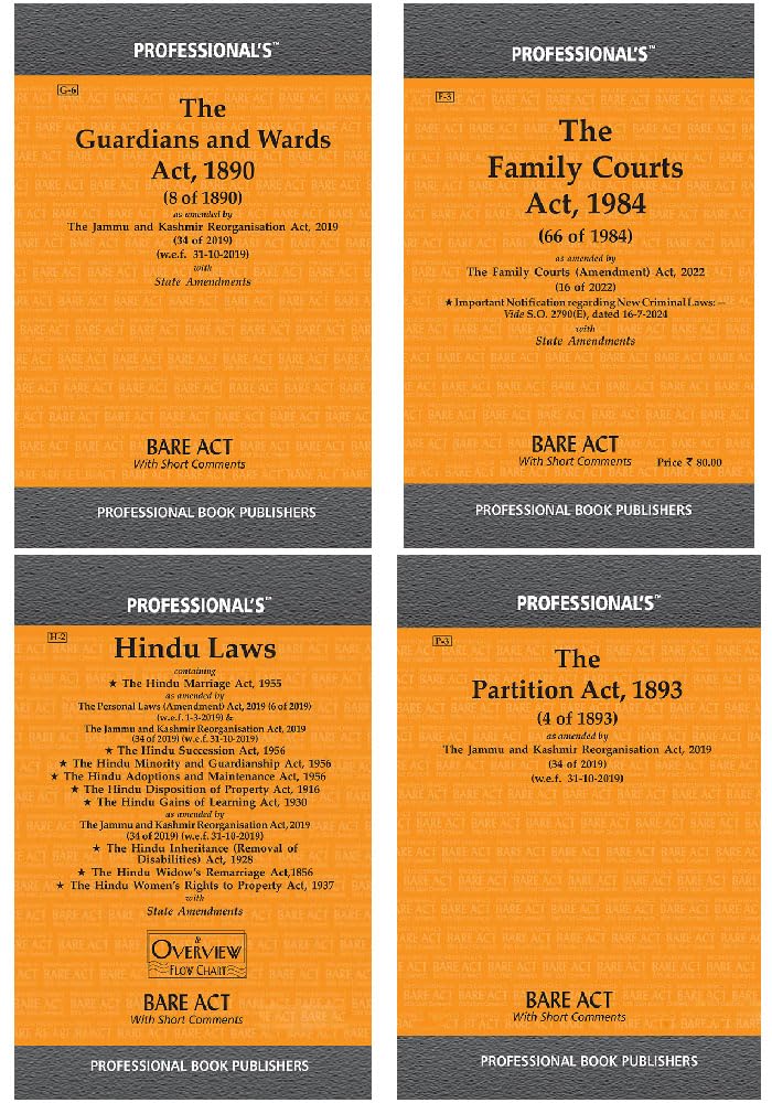 Combo of 4 Legal Books: Hindu Laws, Partition Act, Family Pack of 4 - Image 1