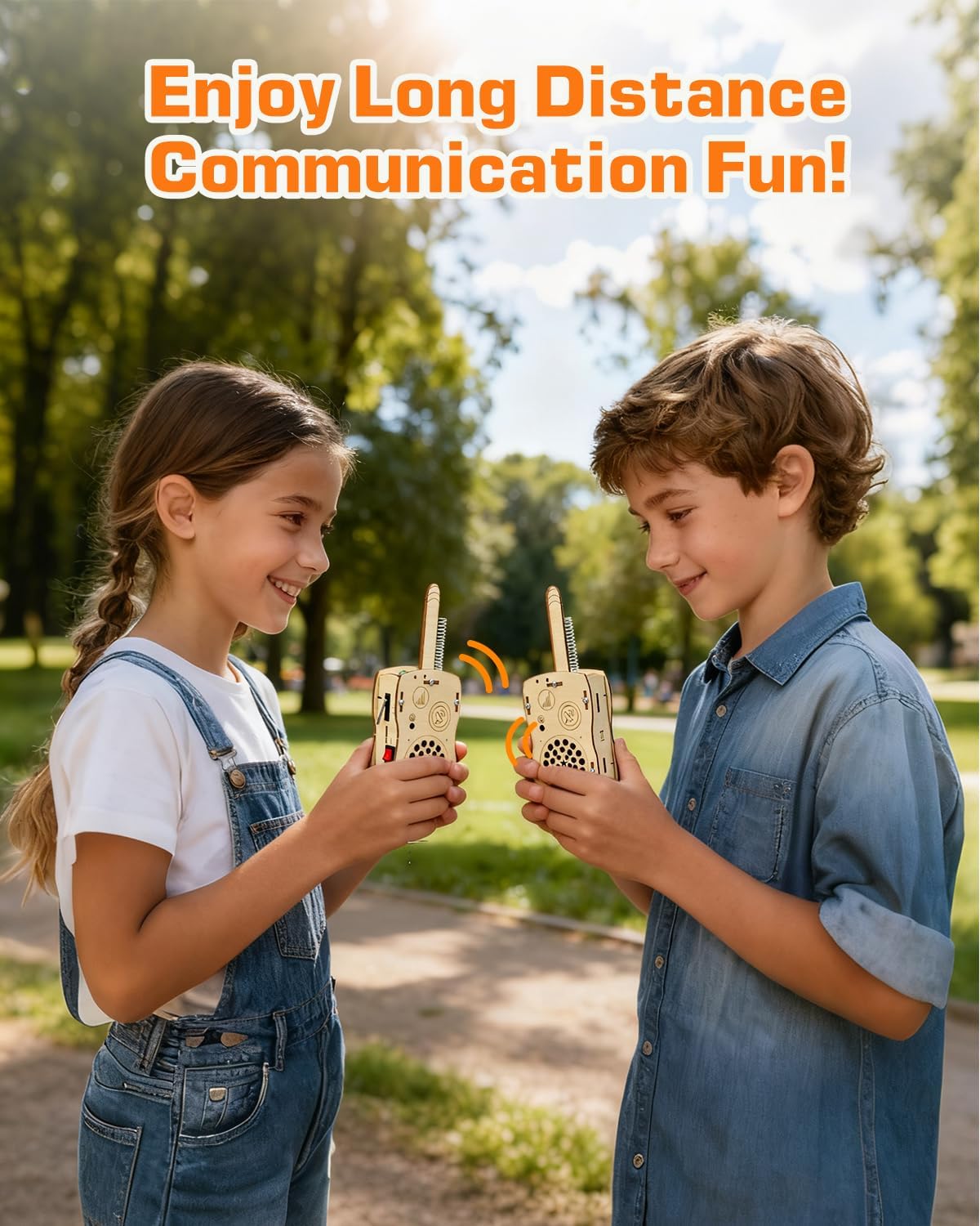 STEM Science Kits Toys DIY Walkie Talkie Kit for Kids Age 8-14, Science Project Electronics Kit Educational Building Toy Gifts for Boys Girls Kids Teen Ages 8-10 10-12