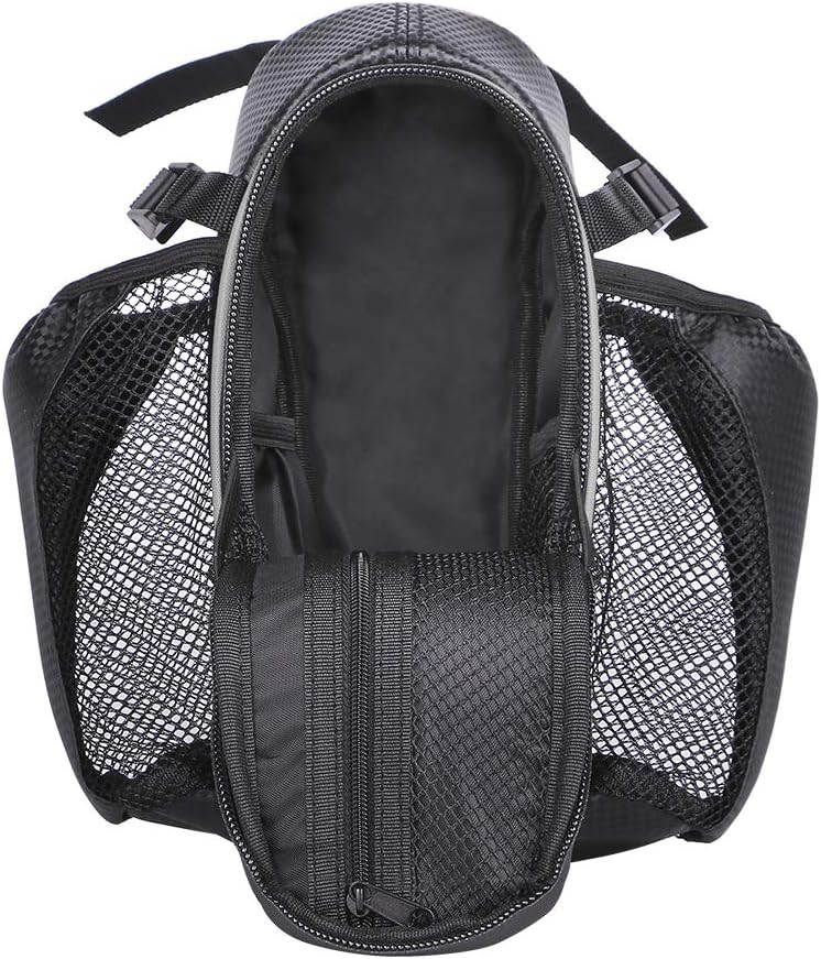 MOOZO Waterproof Rear Under Seat Bike Saddle Bag, Double Pouch Bicycle Tail Pocket with Reflective Strip for MTB Mountain City Road Bike Water Bottle/Repair Tools Kit