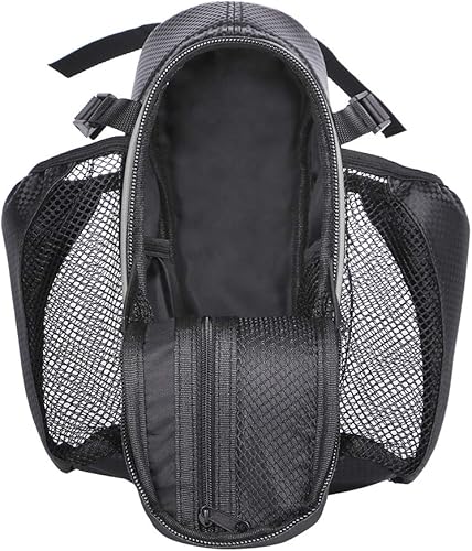 Miniatura 4 de MOOZO Bolsa de sillín de bicicleta trasera impermeable para debajo del asiento, doble bolsa de bolsillo trasero de bicicleta con tira reflectante