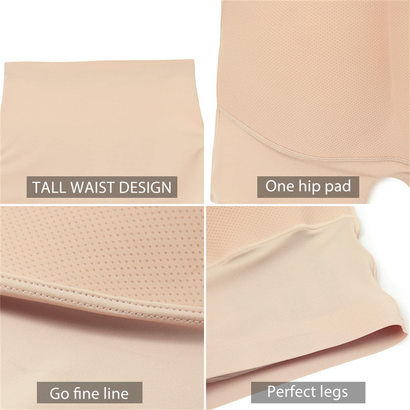Guaina Modellante Donna Mutandine Finte in Alto in Vita A Culo Sollevatore di Calcio Imbottito Push Up Hep Ghipper Shapewear-Skin Low Waist,XXL