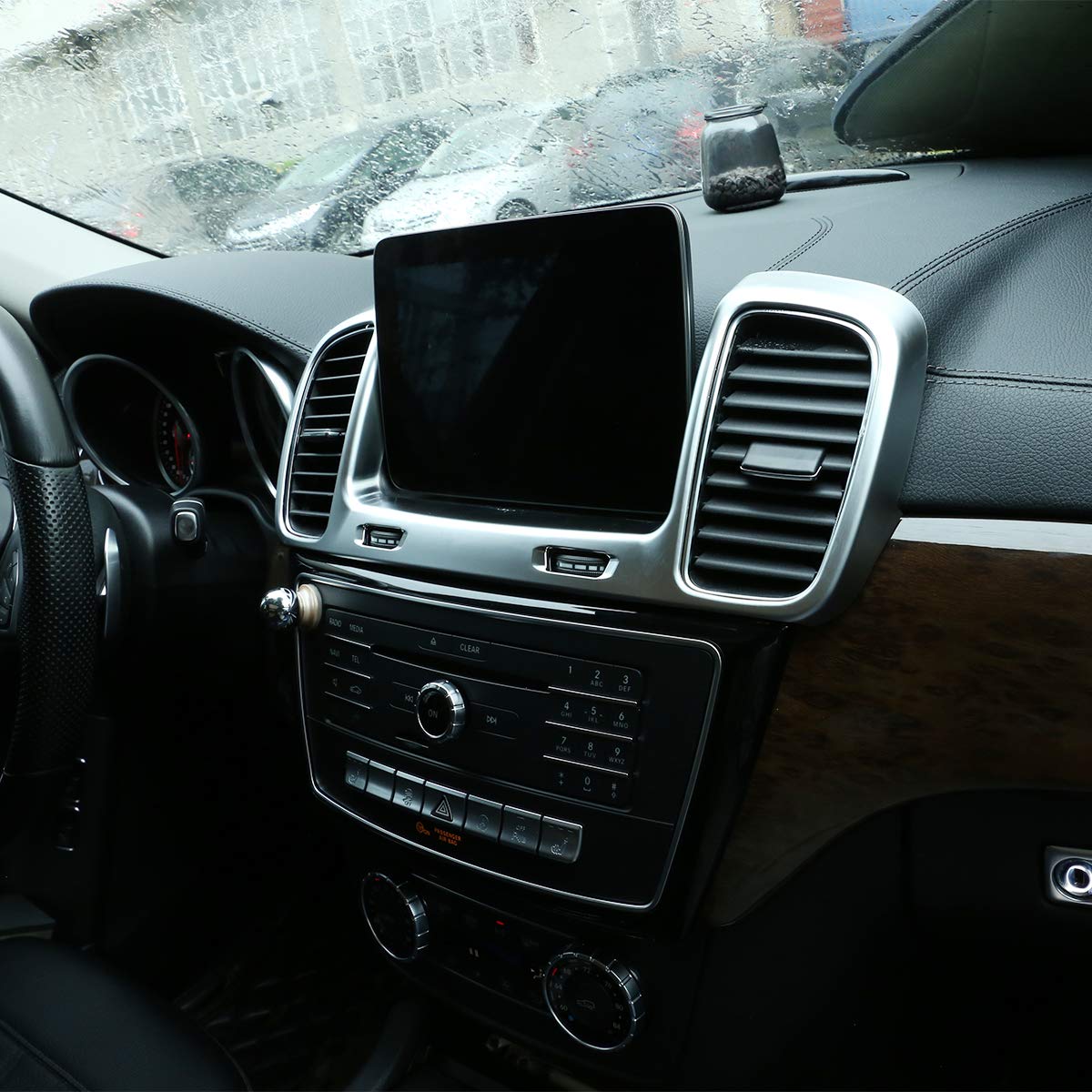 samochód ABS matowy centralny sterowany wylotem powietrza dekoracyjna rama wykończenia do Benz GLS GLE klasy akcesoria samochodowe