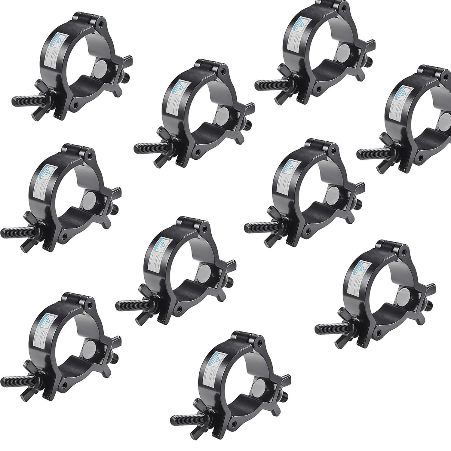 10 Pezzi Morsetti per Luci Scena 48-51 mm,Morsetti per Tralicci in Alluminio,Capacità di 100 kg,per Strutture per Palco
