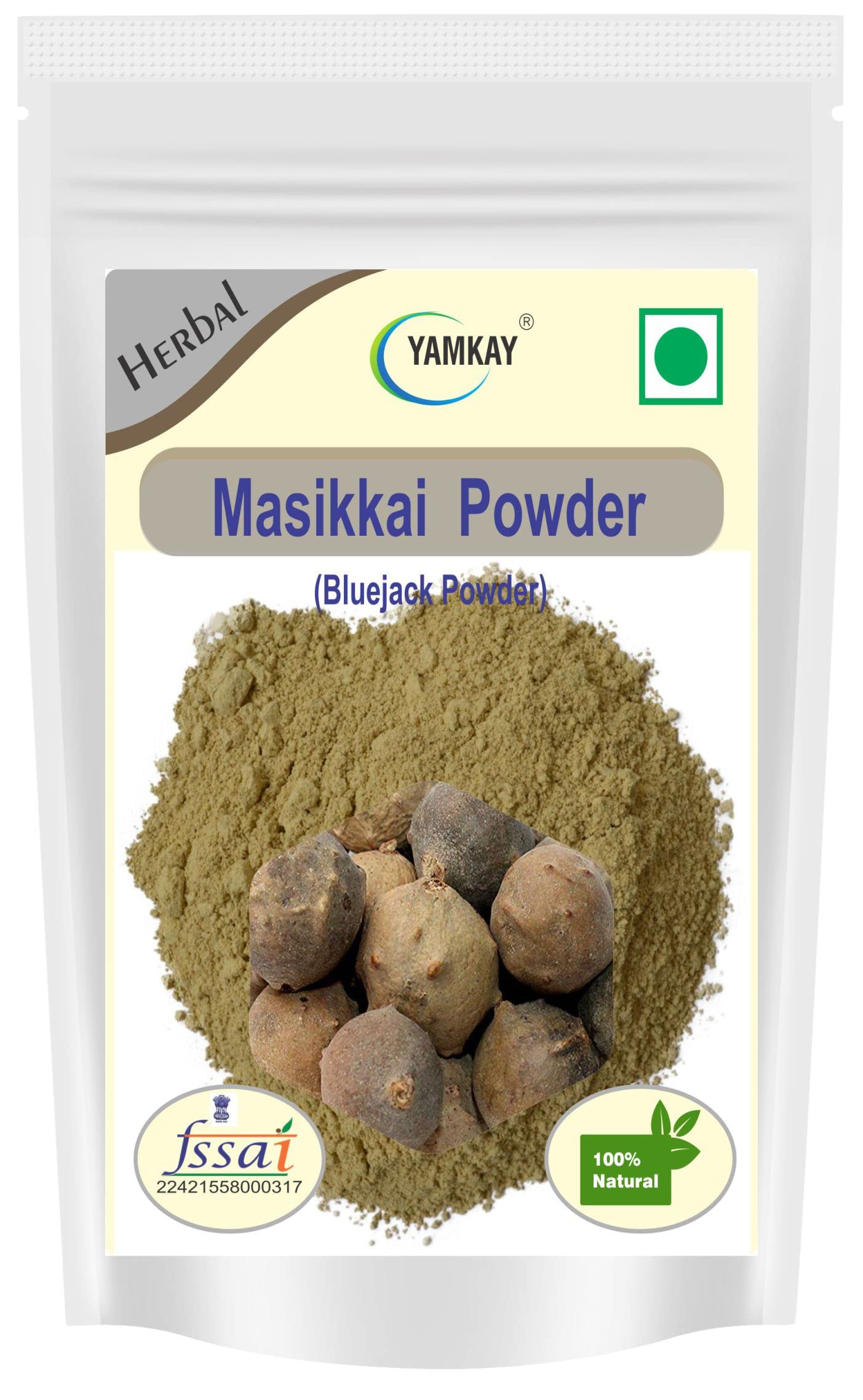 Yamkay Masikai powder | Bluejack, Oak Gall Powder, Oak Apple Powder | Majakaanee, Mashikkay | Maajoophal/Majuphal/Mazu | Machikaaya | Machi Kaayi | powder | 100 Gm Pack of 1