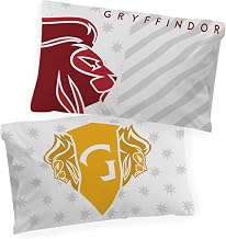 Jay Franco Harry Potter Gryffindor Glow in The Dark 2 Pack Reversible Pillowcases - Double-Sided Kids Super Soft Bedding (Official Harry Potter Product)
