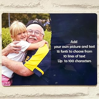 In Memory of Person Name Here with Picture Personalised Printed Metal Signs, Custom Photo, Custom Text Birthday Present, Custom Gift