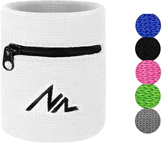 Secure Game Day Storage: NEWZILL Zippered Wrist Wallet Sweatband