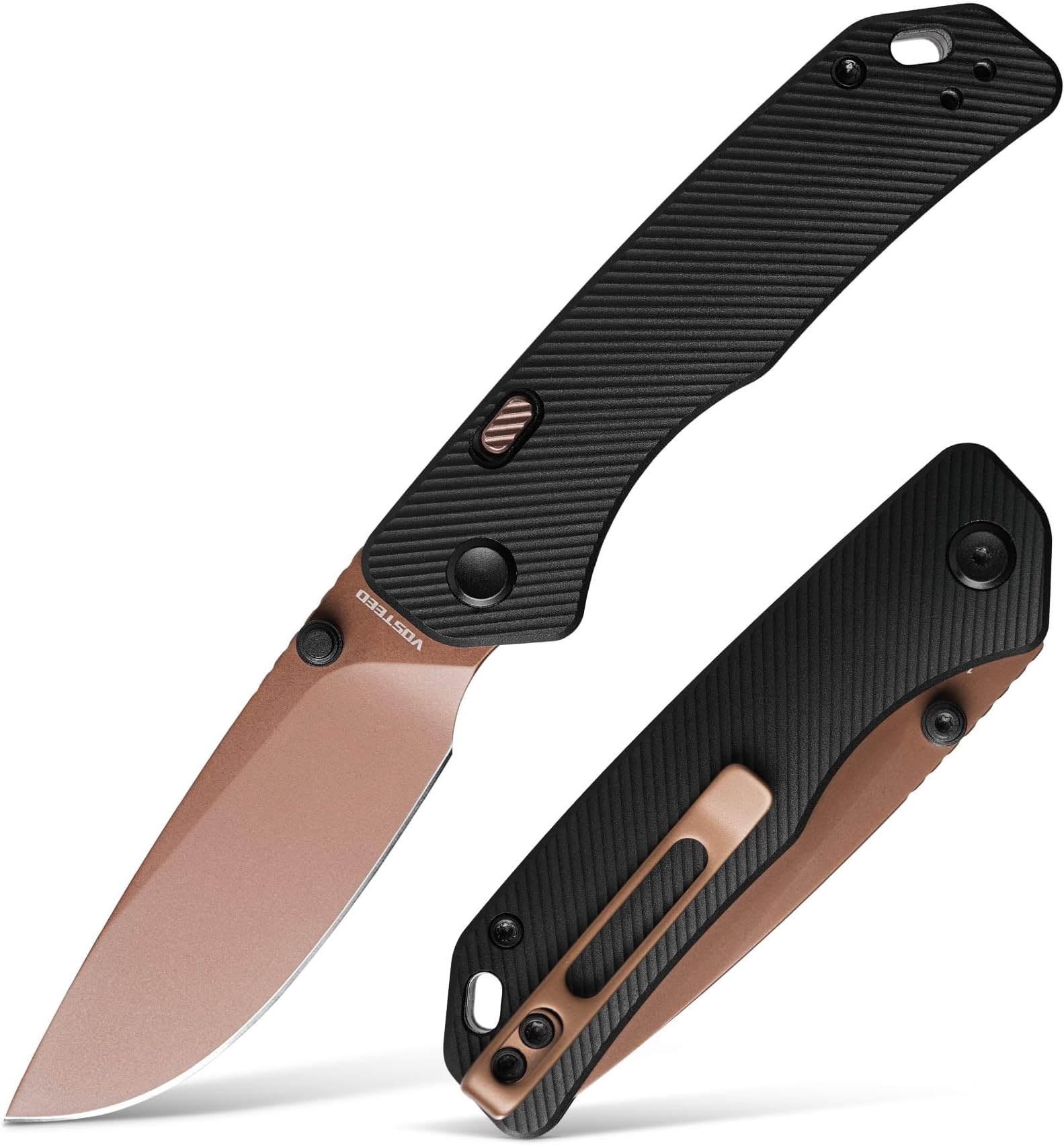 Vosteed Marten Pocket Knife for Men Women Gifts, 2.98" 154CM Blade EDC Folding Knife, Top Liner Lock Aluminum Handle with Clip, Gentleman's Knives - A1605