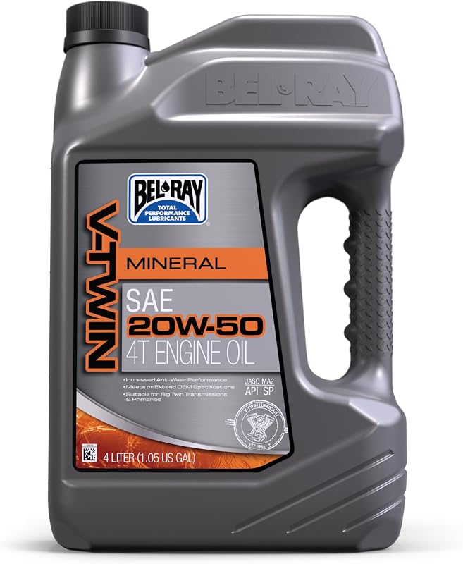 Bel-Ray V-Twin SAE 20W-50 Mineral Engine Oil | 4 Liter | SKU: 96905-BT4