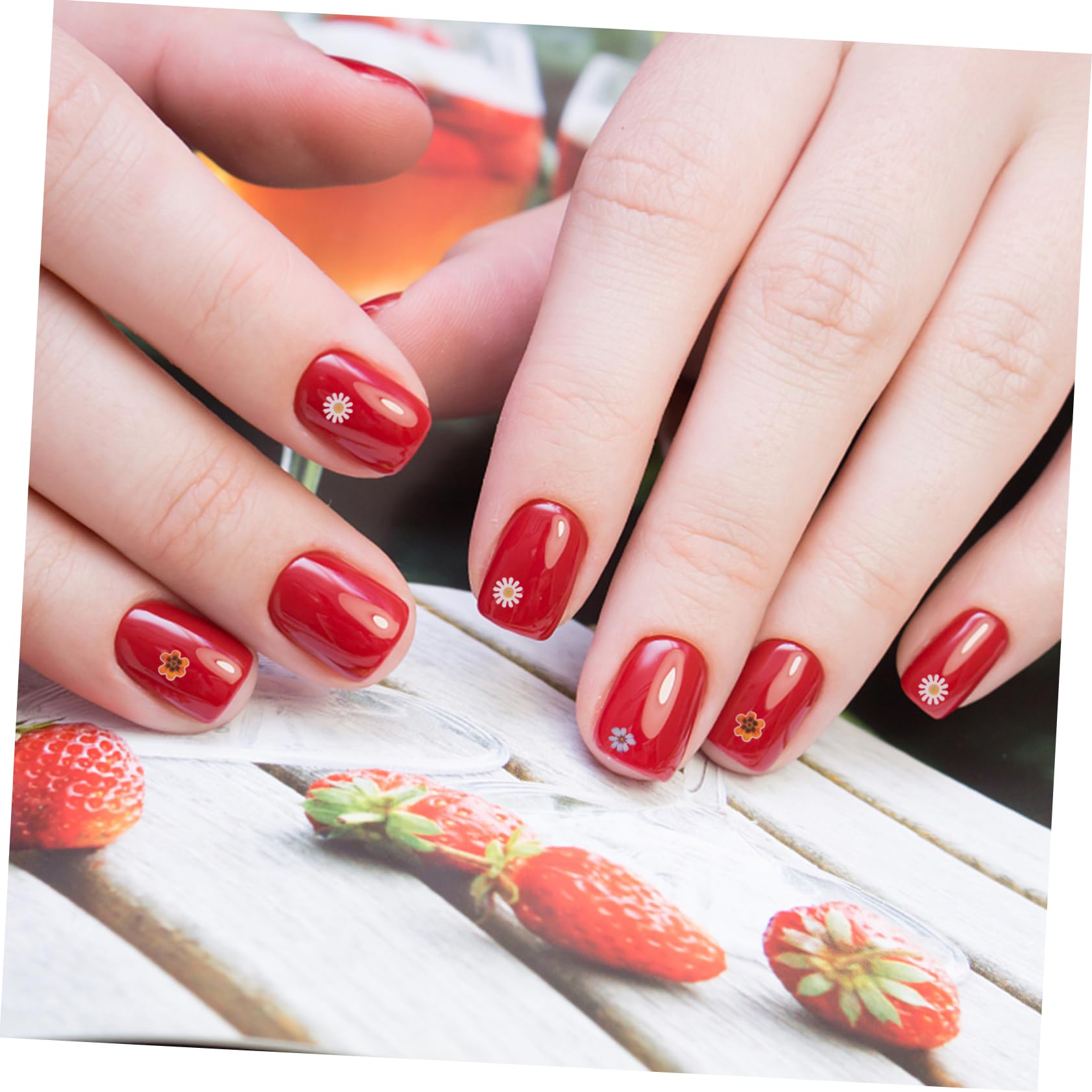2 Series Láminas De Uñas Pegatinas De Uñas Calcomanías De Uñas Arte De Uñas Pegatinas De Uñas De Pulpa De Madera Accesorios De Belleza De Uñas Vistoso 4 Cajas*2