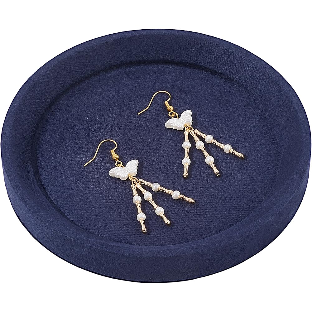 Plateau en velours antichoc de 14 cm protégeant boucles et bracelets