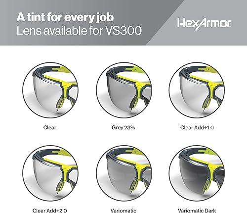 Miniatura 8 de HexArmor Gafas de seguridad VS300 con revestimientos antivaho y resistentes a los arañazos