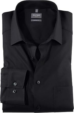 OLYMP Men Shirt Long Sleeve Luxor,Plain,Regular Fit,Classic